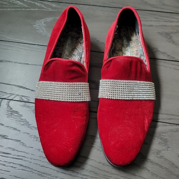 Alberto Fellini Men's Sparko 10 Slip-On Bling Loafer Glitter Shoes 10 - Picture 1 of 5